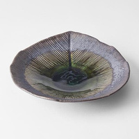 eWholesale Shallow Leaf Bowl 25cm Midori Glaze