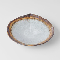eWholesale Shallow Leaf Bowl 25cm Akane Grey Glaze