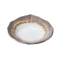 eWholesale Leaf Shaped Plate 16cm Akane Grey Glaze