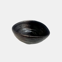 eWholesale Small Bowl 10cm Metallic Black Glaze