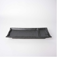 eWholesale Sashimi Plate 25cm Black Bamboo Glaze