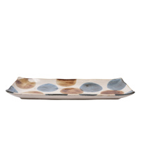 eWholesale Sashimi Plate 27cm Brush Blue Spot Glaze