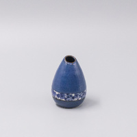Vase Pinecone 10H Indigo Yuzen