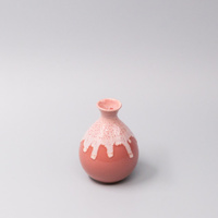 eWholesale Sake Jug 300ml Pink White Drip Glaze