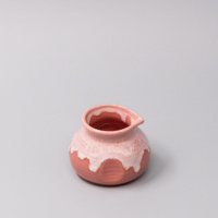 eWholesale 120ml Coral Pink Pourer with Drip Glaze