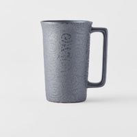 eWholesale 350ml Black Scroll Design Mug with Handle