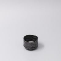 eWholesale Sake Cup Jet Black Glaze
