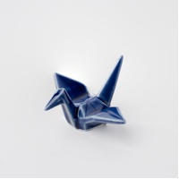 eWholesale Chopstick Rest Origami Crane Indigo Blue