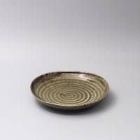 Organic Dinner Plate 23cm Sage Green Glaze