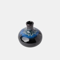 eWholesale Small Blue Vase Black Base