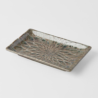 eWholesale Sushi Plate 22cm Forest Green Net Design