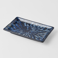 eWholesale Sushi Plate 22cm Deep Blue Net Design