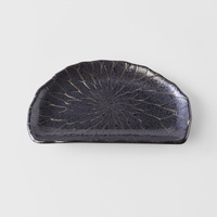 eWholesale D Shaped Plate 21cm Charcoal Net Design