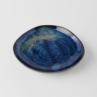 eWholesale Tapas Plate Organic Shape 16.5cm Kanso Indigo Blue