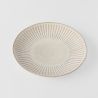eWholesale Dinner Plate 23cm Ridged Alabaster Glaze
