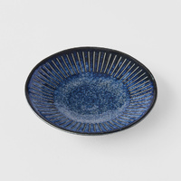 eWholesale Saucer 12cm Ridged Indigo Glaze