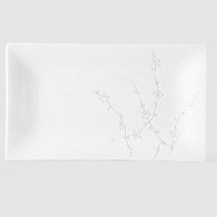 eWholesale Rectangular Platter 33cm White Blossom Glaze