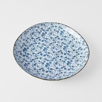 eWholesale Dinner Plate 23cm Blue Daisy Glaze