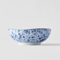 eWholesale Bowl 16.5cm Blue Daisy Glaze Ceramic
