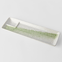 eWholesale Dumpling Plate 33cm Green Brushstroke