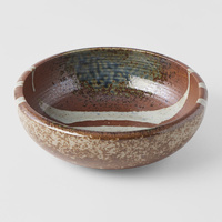 eWholesale Bowl Thick Edge 24cm Striped Earth Glaze