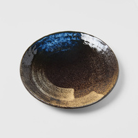 eWholesale Dinner Plate 24cm Gold Brushstroke Glaze