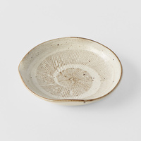eWholesale Organic 13cm Plate Spiral Sand Glaze