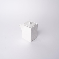eWholesale Soy Pot 150ml White Glaze Squared