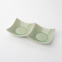 eWholesale Two Section Sauce Dish Celadon Glaze