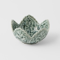 eWholesale Sauce Dish Leaf 7.5cm Green Glaze