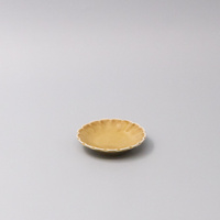 eWholesale Sauce Dish 8cm Scallop Saffron Gloss Glaze