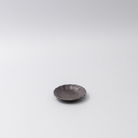 eWholesale Sauce Dish 8cm Scallop Black Glaze