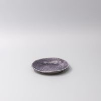 eWholesale Oval Plate 15cm Crackle Amethyst Glaze