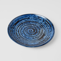 eWholesale Dinner Plate 25cm Copper Swirl Glaze Ceramic