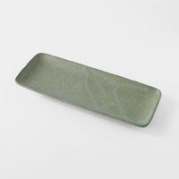 eWholesale Rectangular Plate 29cm Green Fade Glaze