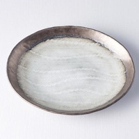 eWholesale Oval Plate 24cm Light Grey Glaze
