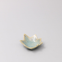 eWholesale Maple Leaf Sauce Dish 6cm Mint Green