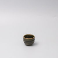 eWholesale Sake Cup Ochoko 40ml Oribe Green Glaze