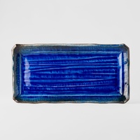 eWholesale Rectangular Platter 43cm Cobalt Blue Glaze