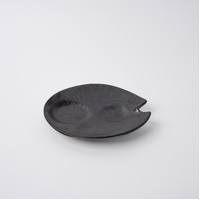 eWholesale Dimpled Plate 15cm Craft Black Glaze