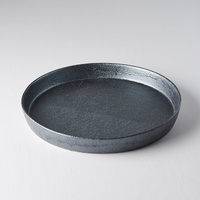 eWholesale High Rim Plate 25cm Craft Black Design