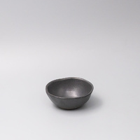 eWholesale Lopsided Bowl 11.5cm Black Glaze Ceramic