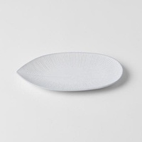 eWholesale Oval Plate 21.5cm Snow Leaf Glaze Ceramic