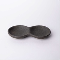 eWholesale Double Sauce Dish 15.5cm Stone Slab Design