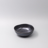 eWholesale 17cm Kanso Organic Bowl Matte Black Glaze