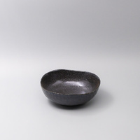eWholesale 20cm Kanso Organic Bowl Matte Black Glaze