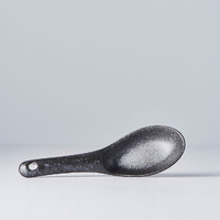 eWholesale Small Spoon 15cm Kanso Matt Black Glaze