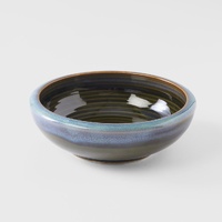 eWholesale Bowl Thick Edge 17cm Blue/Dark Green Glaze