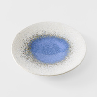 eWholesale Dinner Plate 25.5cm Bright Blue Puddle Glaze