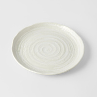 eWholesale Spiral Glaze Side Plate 21.5cm White
